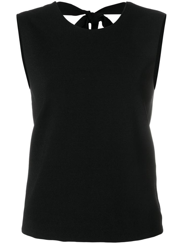 P.a.r.o.s.h. Tie Neck Tank Top - Black