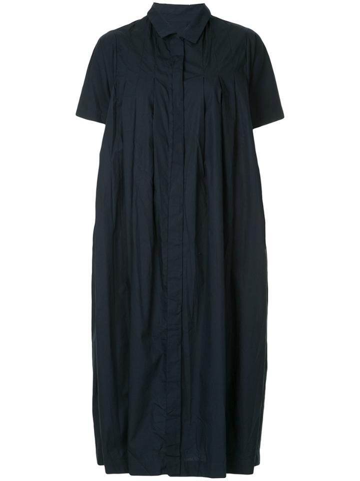 Casey Casey Pleated Charlotte Shirt Dress - Black