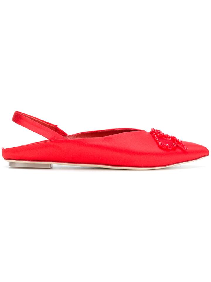 Simone Rocha Slingback Style Ballerinas - Red