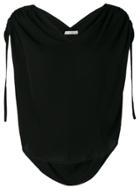 Vince Ruchéd V-neck Blouse - Black