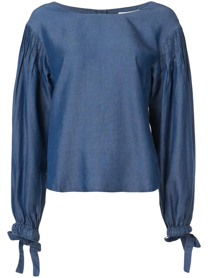 Zac Zac Posen - Jennie Blouse - Women - Tencel - 6, Blue, Tencel