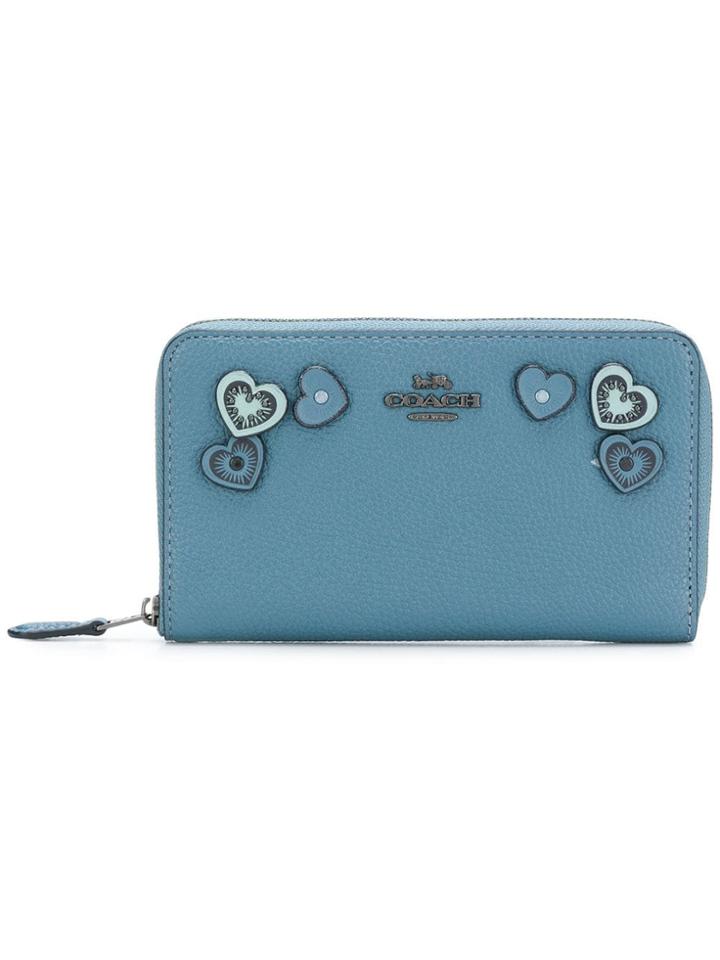 Coach Medium Zip Around Wallet - Blue