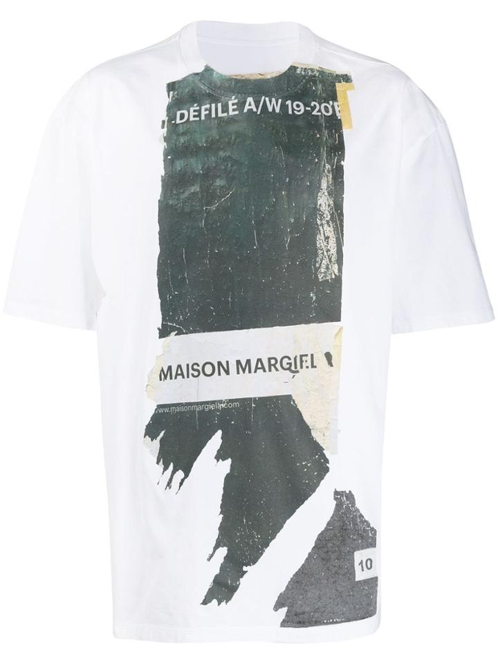 Maison Margiela Oversized Printed T-shirt - White