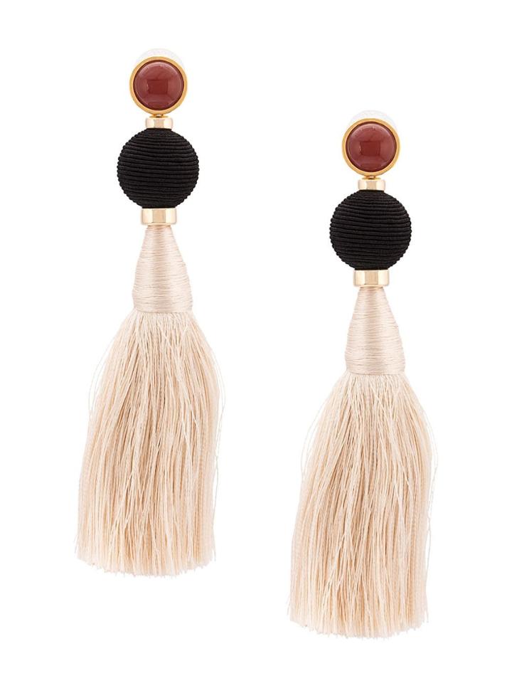 Lizzie Fortunato Jewels Long Fringe Earrings - Neutrals