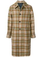 Wooyoungmi Buttoned Check Coat - Brown