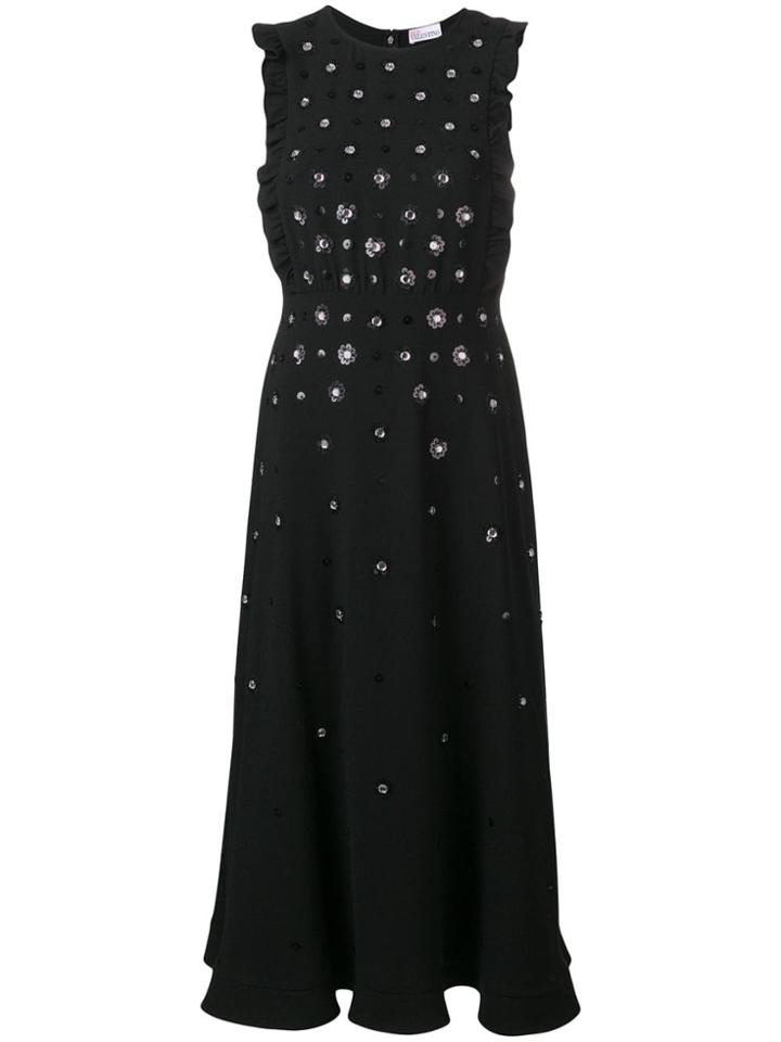 Red Valentino Red Valentino Floral Sequinned Maxi Dress - Black