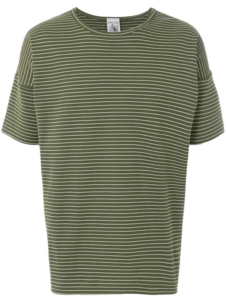 S.n.s. Herning Striped Fitted T-shirt - Green