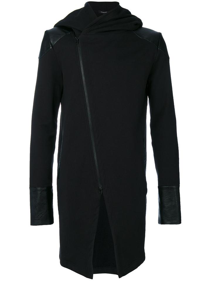 Unconditional - Paneled Detail Hooded Jacket - Men - Cotton - M, Black, Cotton