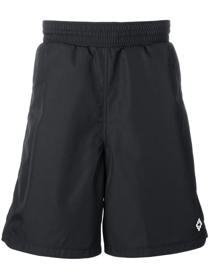 Marcelo Burlon County Of Milan Chico Board Shorts, Men's, Size: Small, Black, Polyamide/spandex/elastane/polyester