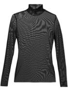 Faith Connexion Sheer Turtleneck Top - Black