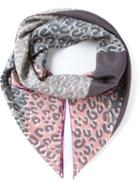 Louis Vuitton Vintage Leopard Print Scarf, Women's, Pink/purple