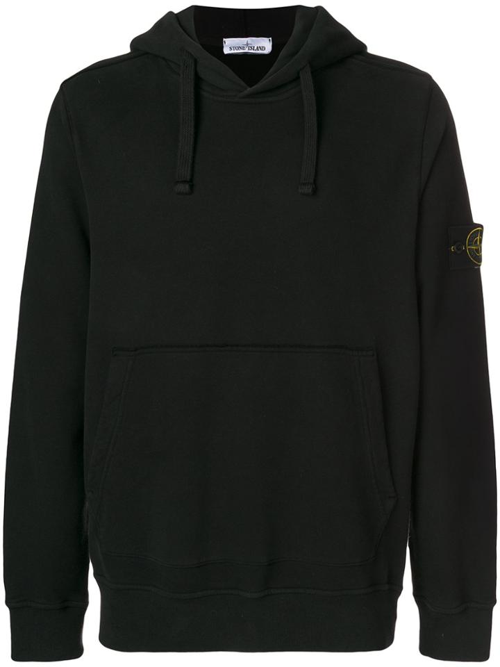 Stone Island Drawstring Hoodie - Black
