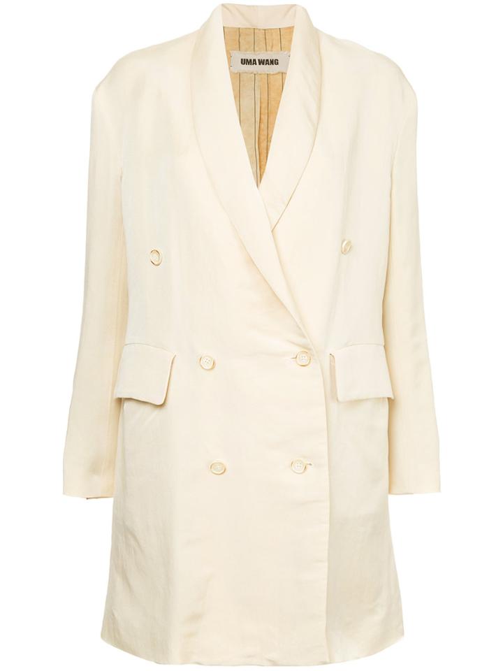 Uma Wang Tailored Fitted Coat - Nude & Neutrals