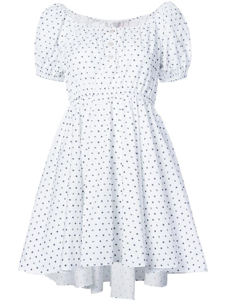 Caroline Constas - Bardot Mini Dress - Women - Cotton - M, White, Cotton