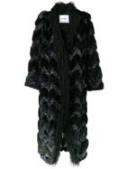 Ainea Embellished Long Coat - Blue