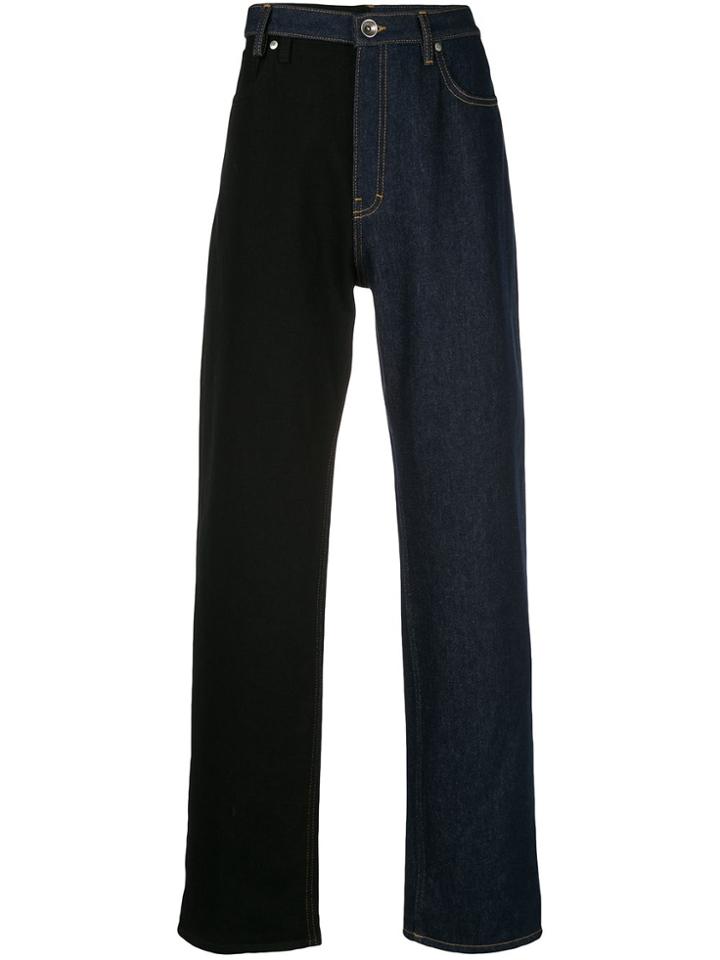 Maison Margiela Two-tone Straight Jeans - Blue