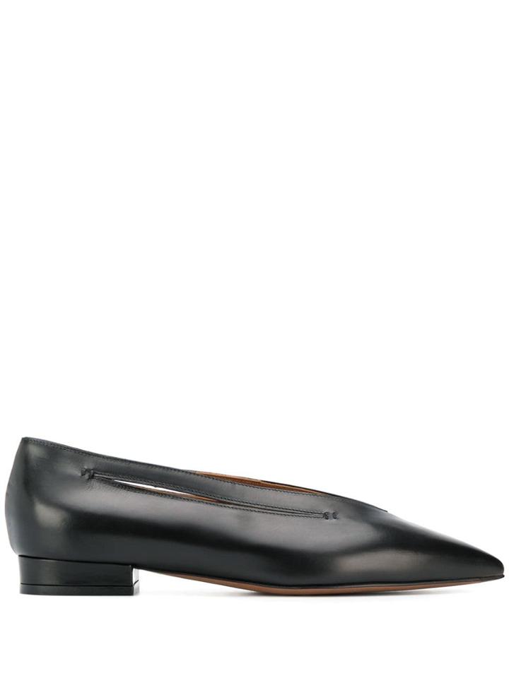 L'autre Chose Cut Out Ballerina Shoes - Black