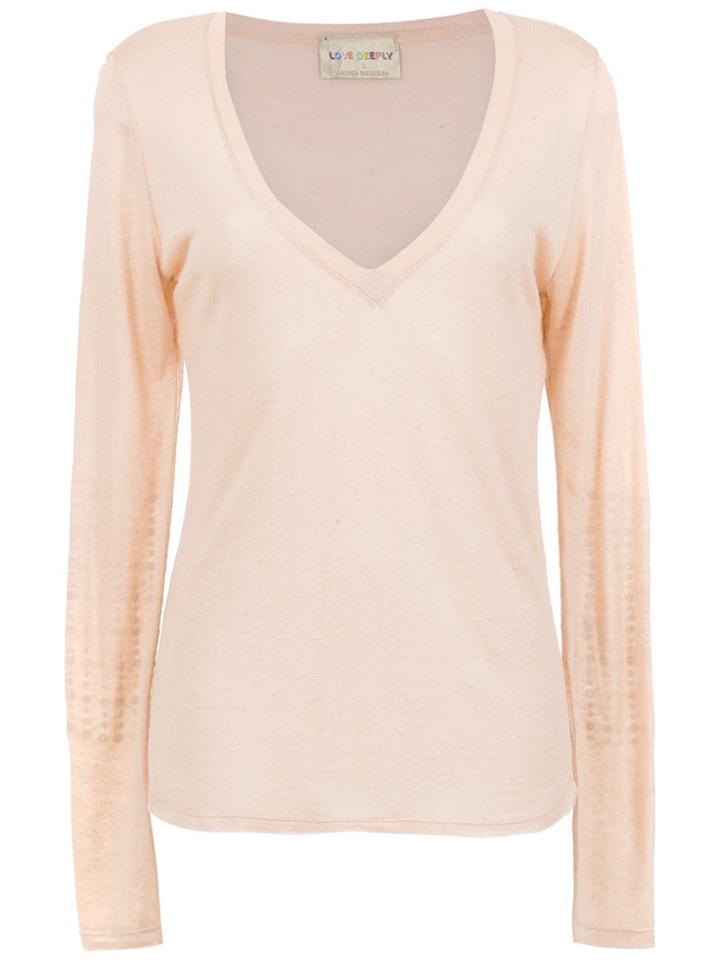Andrea Bogosian Embroidered Linen Top - Nude & Neutrals