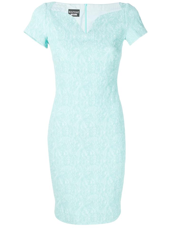 Boutique Moschino Textured Fitted Dress - Green