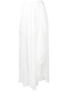 Krizia Pleated Maxi Skirt - White