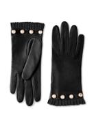 Gucci Studded Leather Gloves - Black