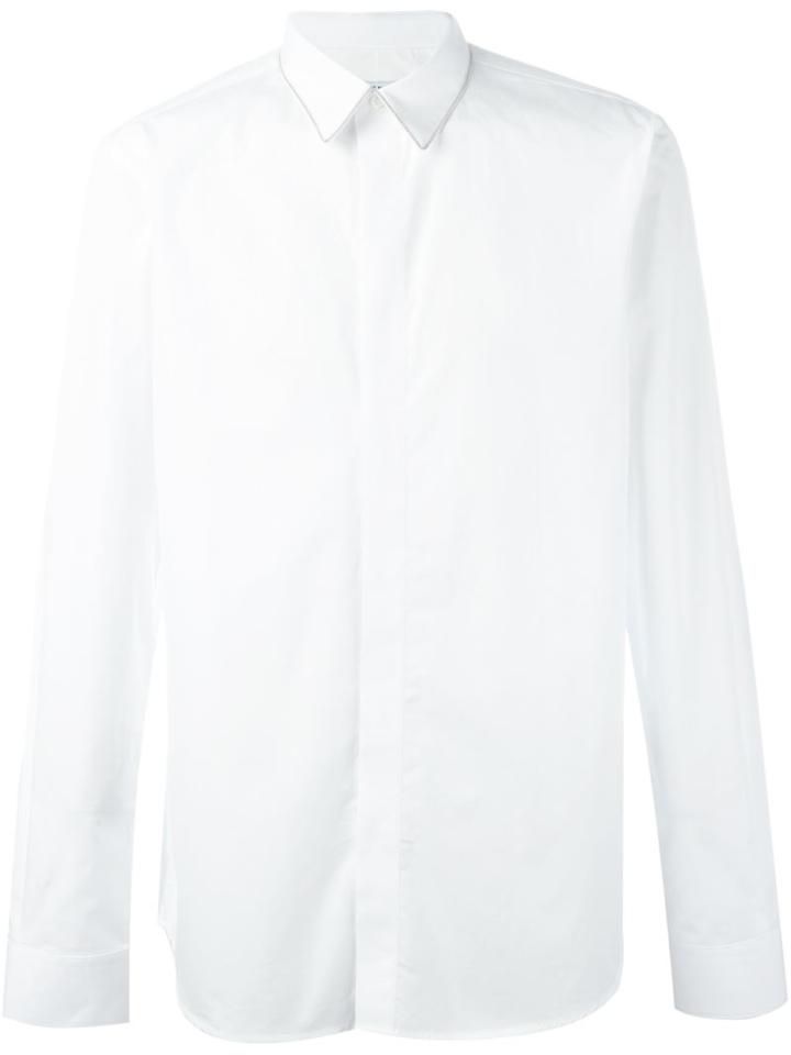 Givenchy Chain Trim Shirt, Men's, Size: 42, White, Cotton/brass