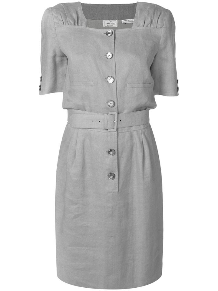 Valentino Pre-owned Belted Dress - Grey