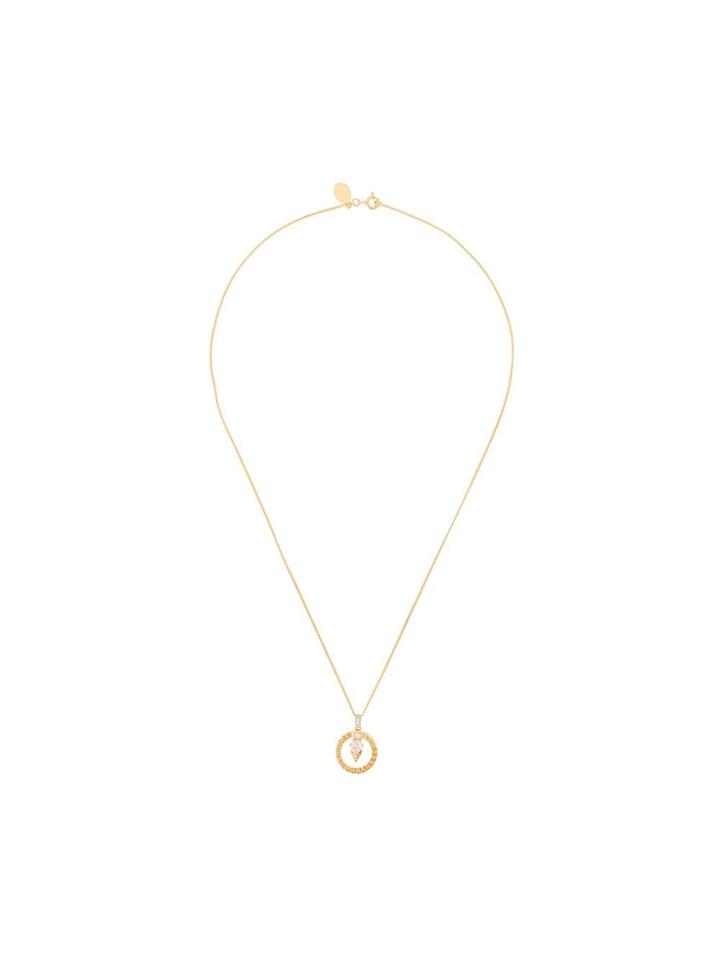 V Jewellery Thea Circle Necklace - Gold