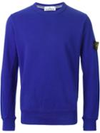 Stone Island Crew Neck Sweatshirt, Men's, Size: L, Blue, Cotton