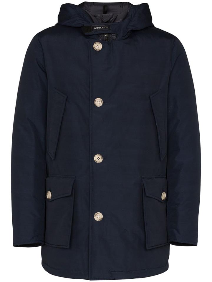 Woolrich Faux Fur Trim Parka - Blue
