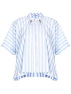 Vivetta Dragonfly Collar Striped Shirt - Blue