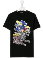 Dsquared2 Kids Teen Punk Print T-shirt - Black