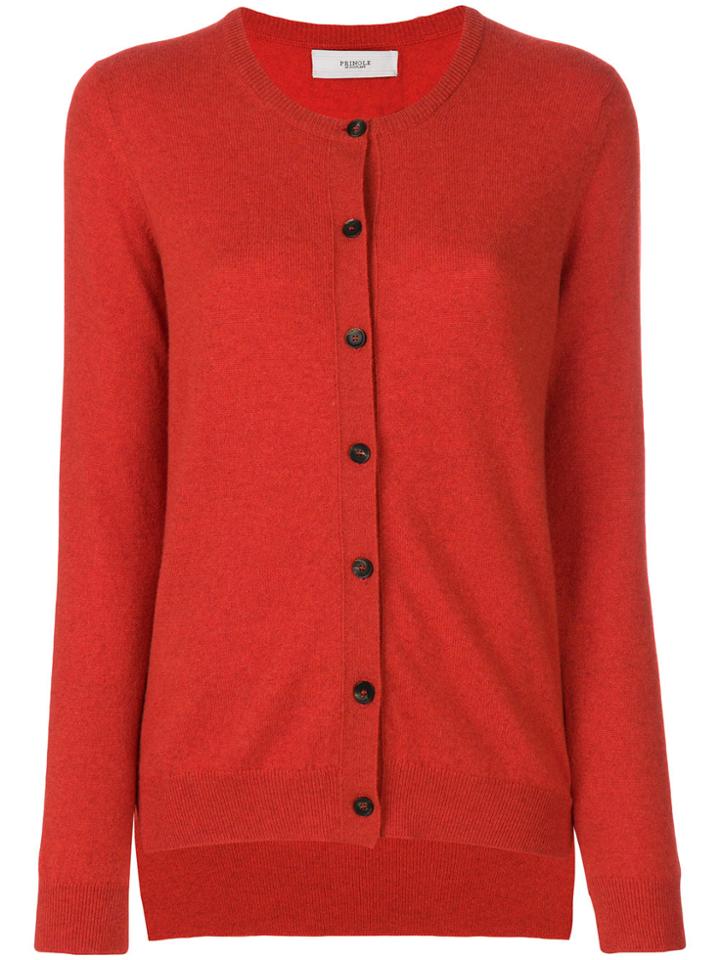Pringle Of Scotland Classic Slim Fit Cardigan - Red