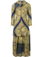 Comme Des Garçons Vintage Arabesque-print Skirt Suit - Blue