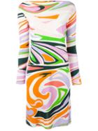 Emilio Pucci Printed Fitted Dress, Women's, Size: 42, Viscose/silk