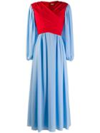 Emilia Wickstead Flared Wrap Dress - Blue