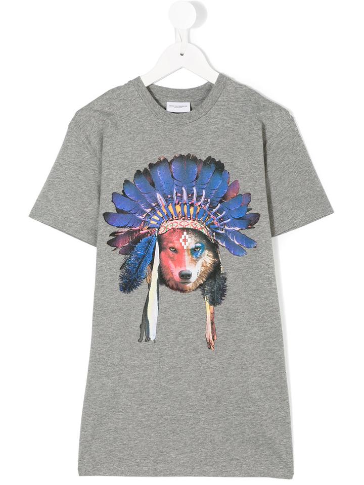 Marcelo Burlon County Of Milan Kids - Printed T-shirt - Kids - Cotton - 12 Yrs, Grey