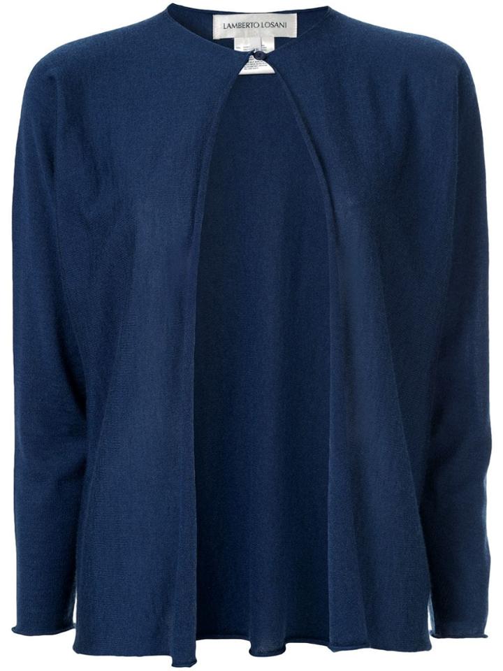 Lamberto Losani Open-front Cardigan - Blue