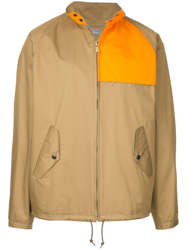 Kolor Contrast Block Jacket - Brown