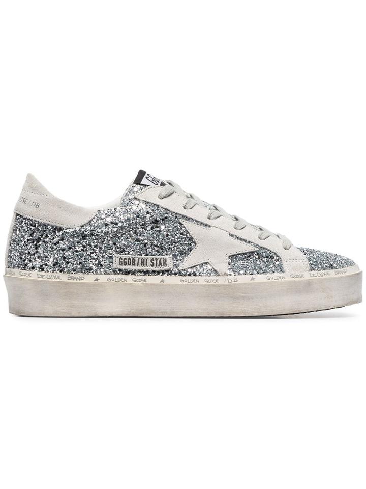 Golden Goose Deluxe Brand Glitter Superstar Sneakers - Silver