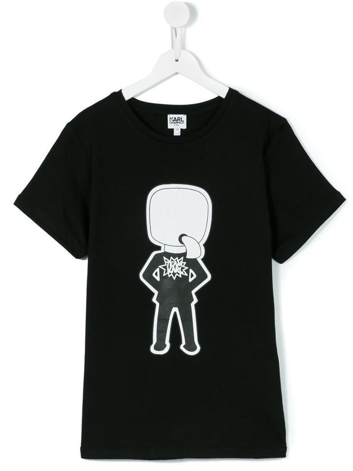 Karl Lagerfeld Kids Printed T-shirt, Boy's, Size: 14 Yrs, Black