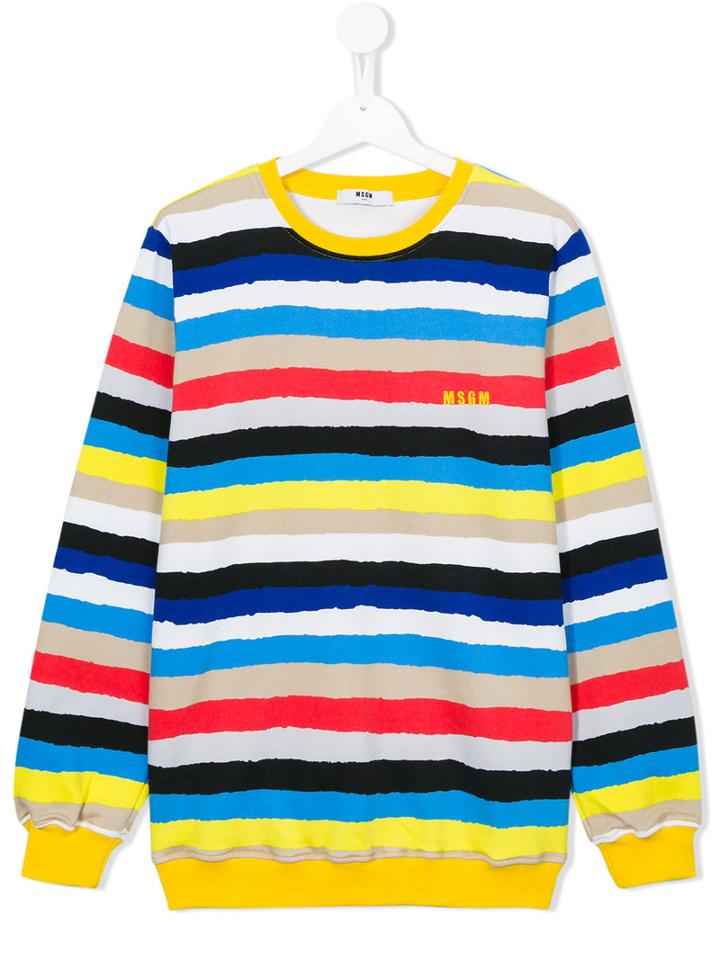 Msgm Kids Striped Jumper, Size: 14 Yrs