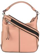 Tod's Zipped Shoulder Bag, Women's, Pink/purple, Leather