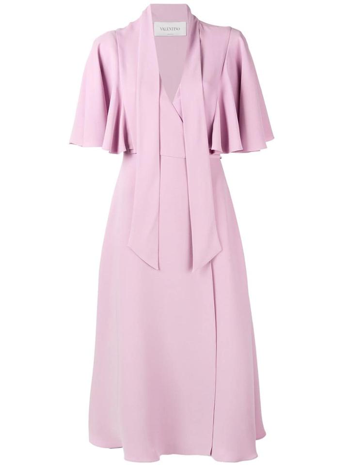 Valentino V-neck Midi Dress - Purple
