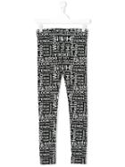 Teen Printed Leggings - Kids - Cotton/spandex/elastane - 14 Yrs, Black, Fendi Kids