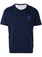 Valentino Appliquéd T-shirt, Men's, Size: Xl, Blue, Cotton/polyester/viscose