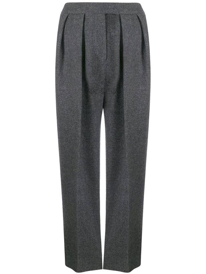 Yves Salomon Tapered Trousers - Grey