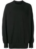 Julius Leather Stripe Sweatshirt - Black