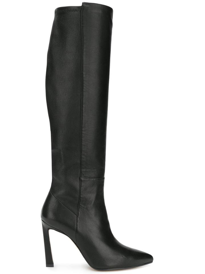 Stuart Weitzman Demi Tonal Bama Boots A - Black