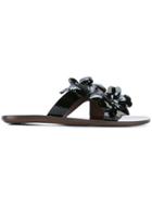See By Chloé Flower Applique Sandals - Black